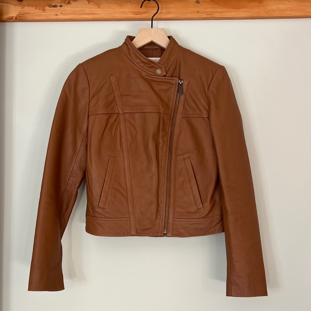 Michael Kors Lambskin Moto Jacket